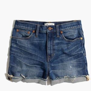 Madewell sz 22 high-rise denim shorts - dark wash